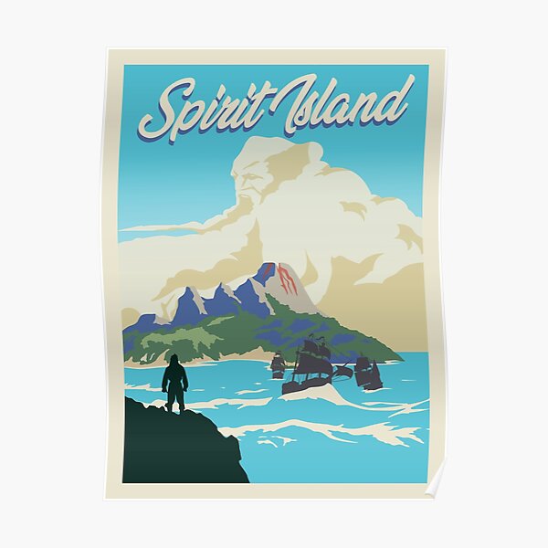 Spirit Island Board Game- Minimalist Travel Poster Style - Gaming Art Poster