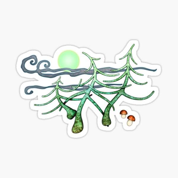 The Evening Dancing Forest Sticker