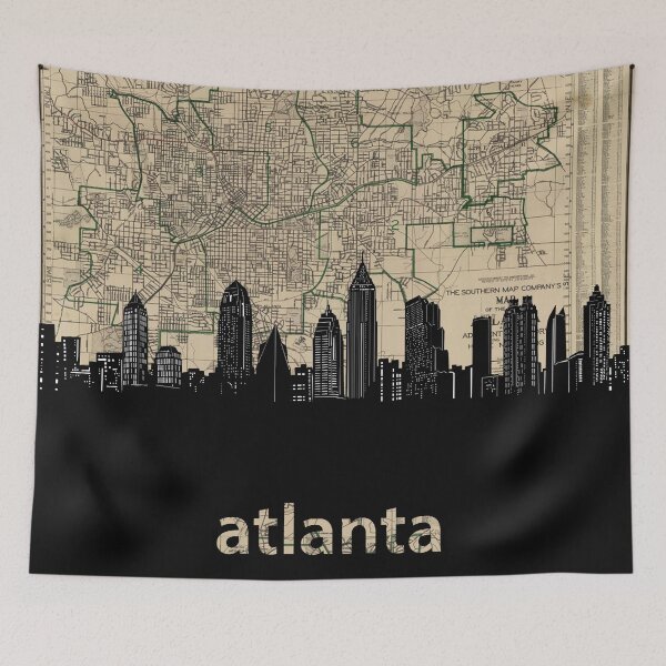 Item preview, atlanta skyline designed and sold by BekimART.