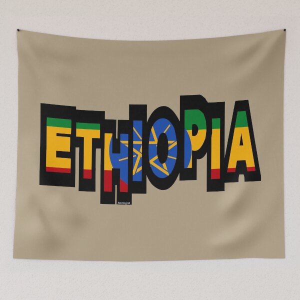 Item preview, Ethiopia Font with Ethiopian Flag designed and sold by Havocgirl.