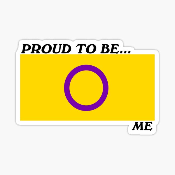 Proud To Be Me Intersex Flag Sticker By Jlpdesign Redbubble 