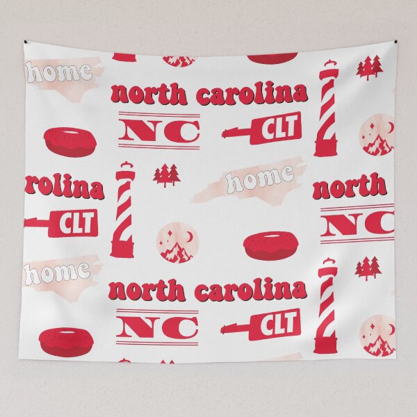 Item preview, Red Watercolor North Carolina US State Sticker Pack designed and sold by The-Goods.