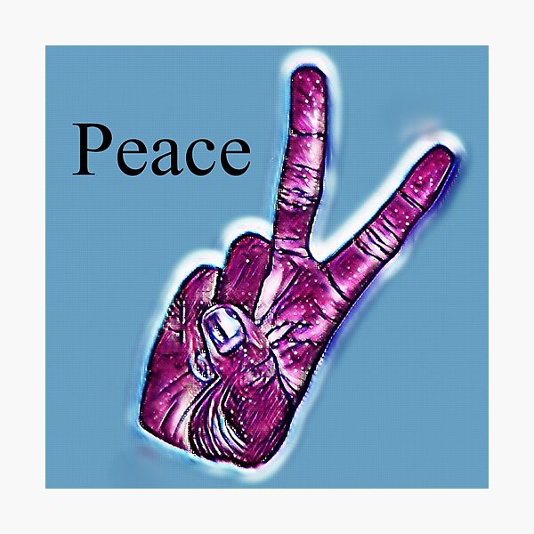 Peace Cartoon Photographic Print