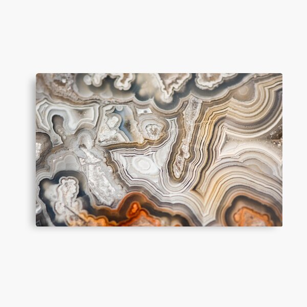 Abstract Agate Pattern Metal Print