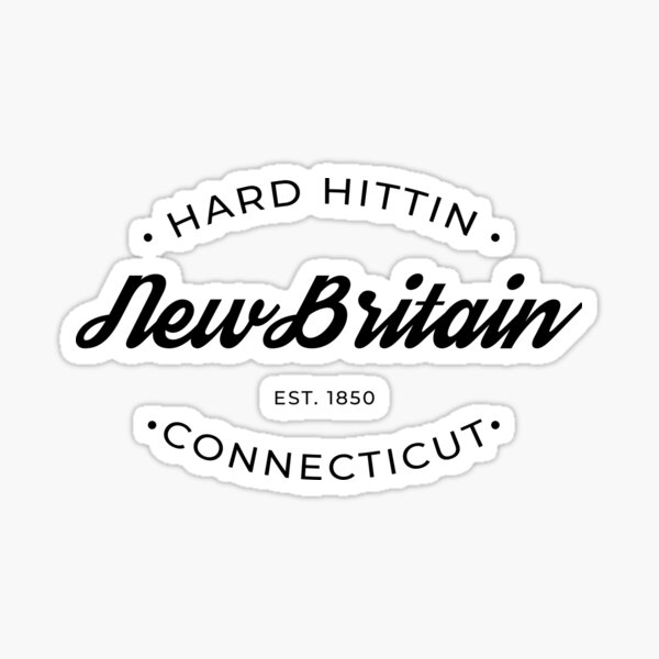 "New Britain CT Hard Hittin Logo" Sticker for Sale by PeerlessMerch