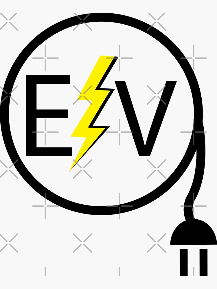 "Electric Vehicle Logo 2" Sticker for Sale by 718Raindeer Redbubble