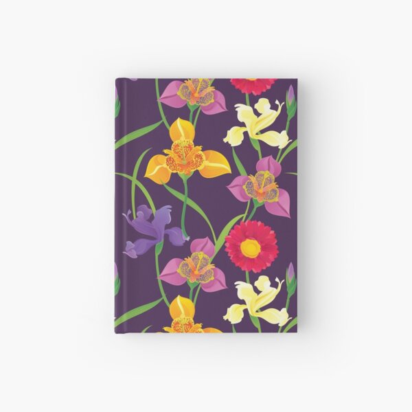 Tigridia, Iris, Daisy Pattern Hardcover Journal