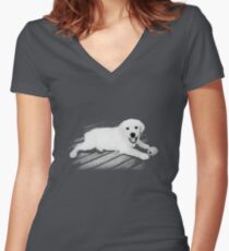 Cody Pup 2 Women's Fitted V-Neck T-Shirt
