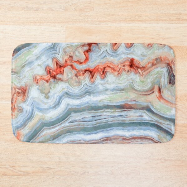 Item preview, Abstract  Aqua And Orange Agate Painting designed and sold by Ilze Lucero.