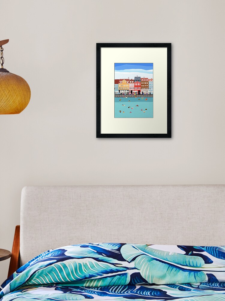 Thumbnail 2 of 7, Framed Art Print, Waterfront designed and sold by HeloBirdie.