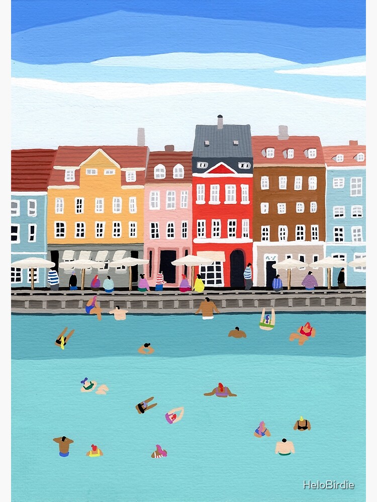 Thumbnail 7 of 7, Framed Art Print, Waterfront designed and sold by HeloBirdie.