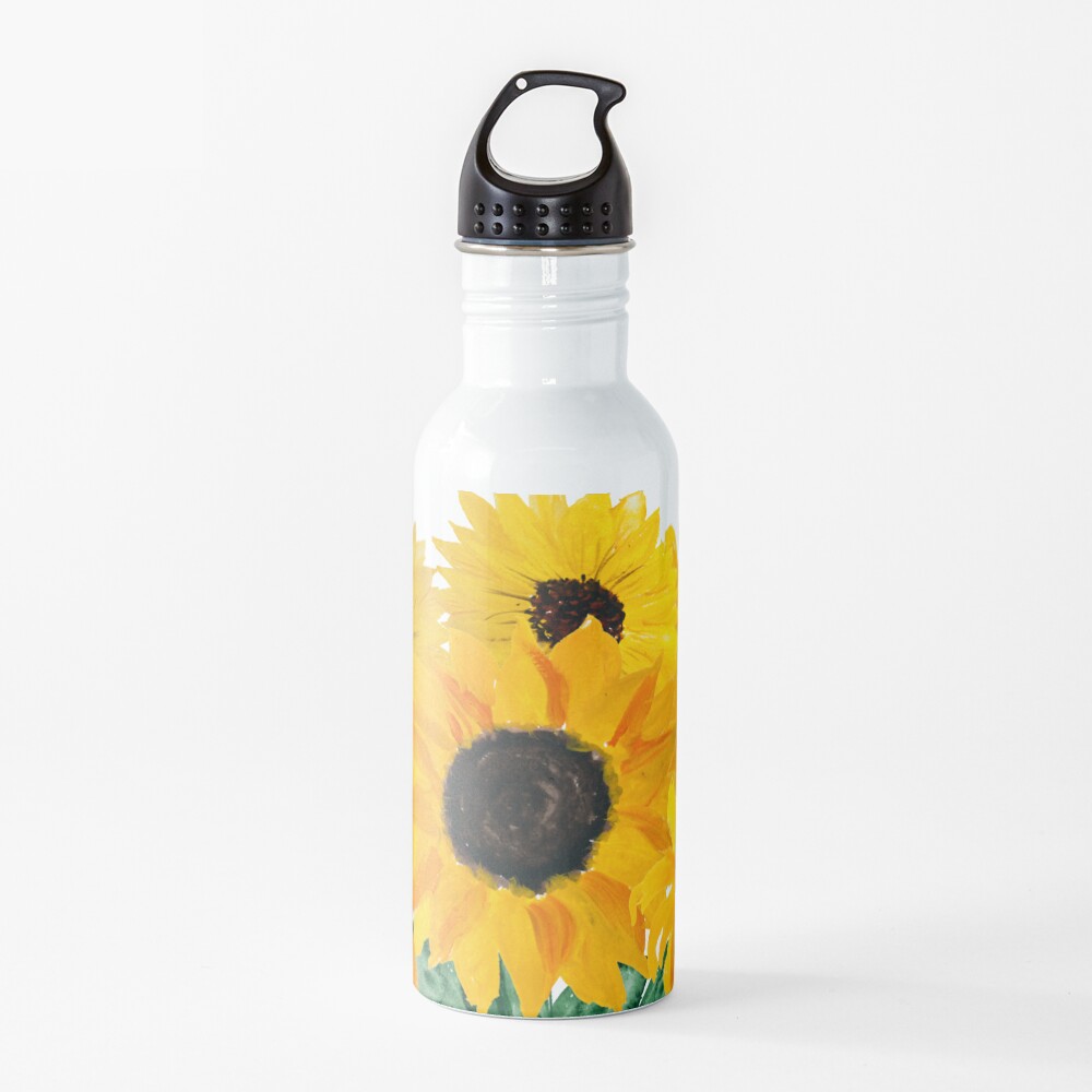 Painted sunflower bouquet Water Bottle