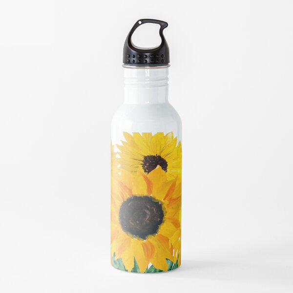 Painted sunflower bouquet Water Bottle