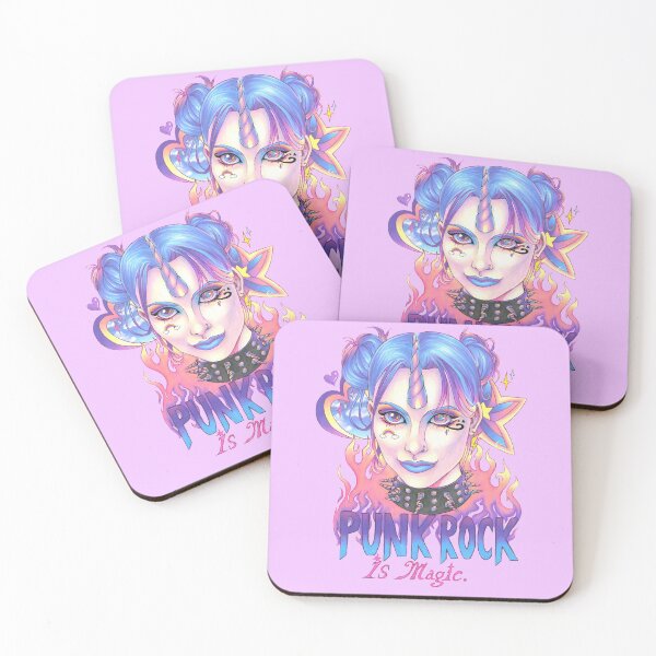 Item preview, Punk Rock is Magic unicorn designed and sold by GraceNetanya.