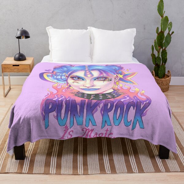 Item preview, Punk Rock is Magic unicorn designed and sold by GraceNetanya.