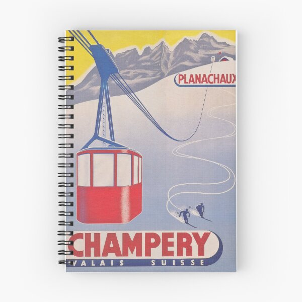 Item preview, Champery Switzerland Vintage Ski Poster designed and sold by vintagevivian.