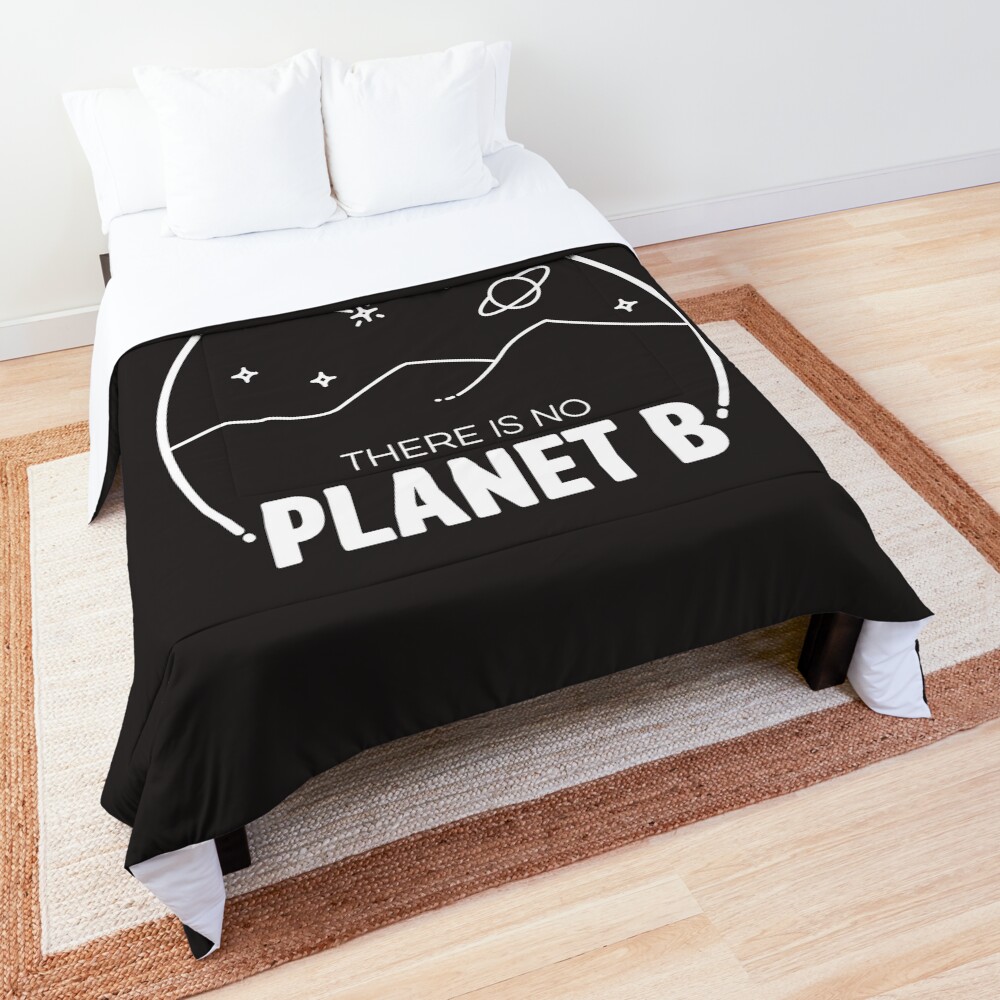 No Planet B - Off White Comforter