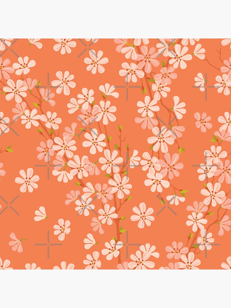 Spring Blossom on Orange by rusanovska