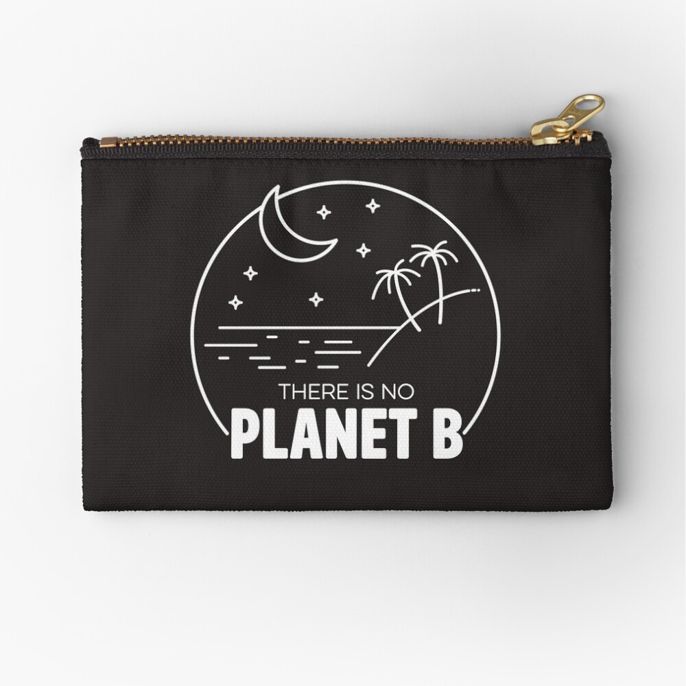 No Plan B - Off White Zipper Pouch