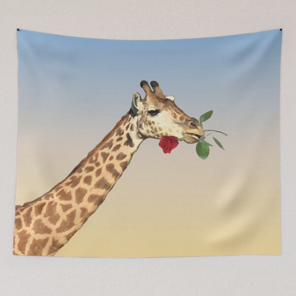 Item preview, Giraffe with Rose in Mouth   designed and sold by CreatrixGraphix.