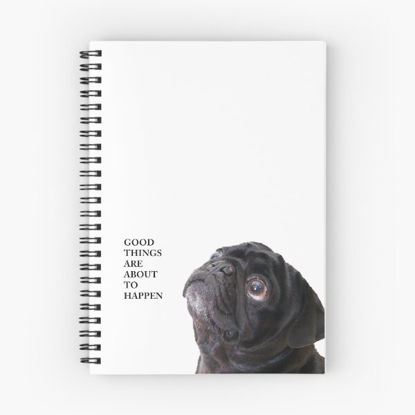 Item preview, Good things black pug designed and sold by Ilze Lucero.