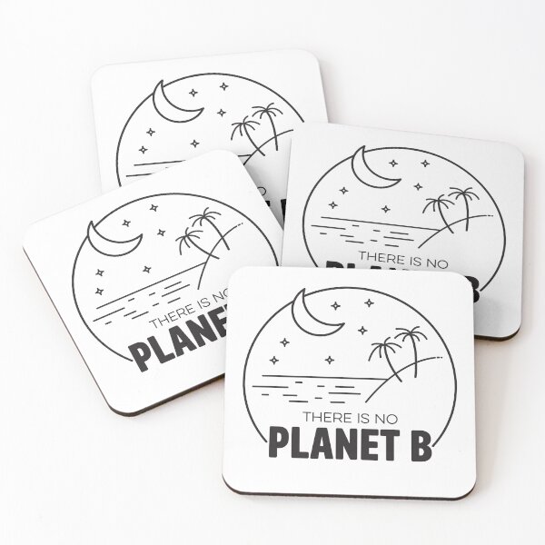No Plan B - Black Coasters (Set of 4)