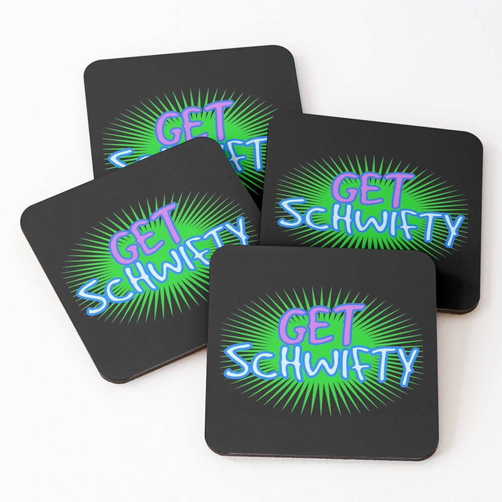 Get Schwifty, wubba lubba dub dub, Rick, Morty, Coasters (Set of 4)