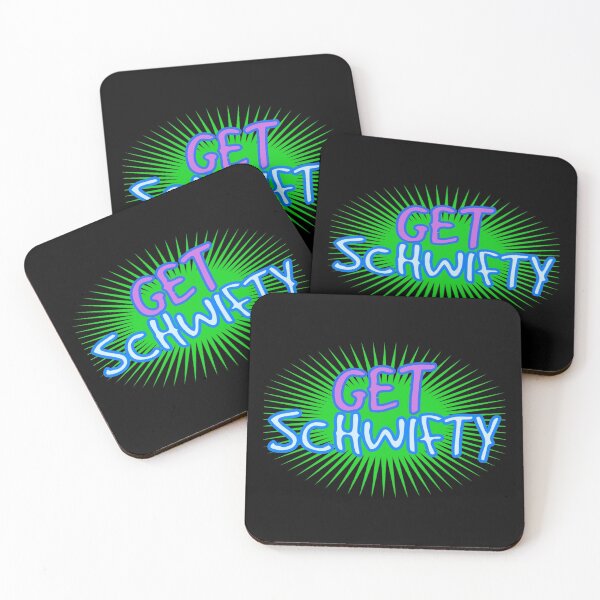 Get Schwifty, wubba lubba dub dub, Rick, Morty, Coasters (Set of 4)