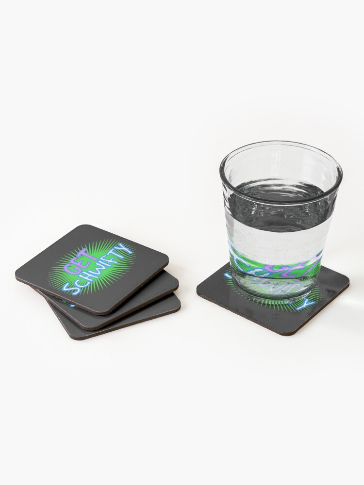 Alternate view of Get Schwifty, wubba lubba dub dub, Rick, Morty, Coasters (Set of 4)