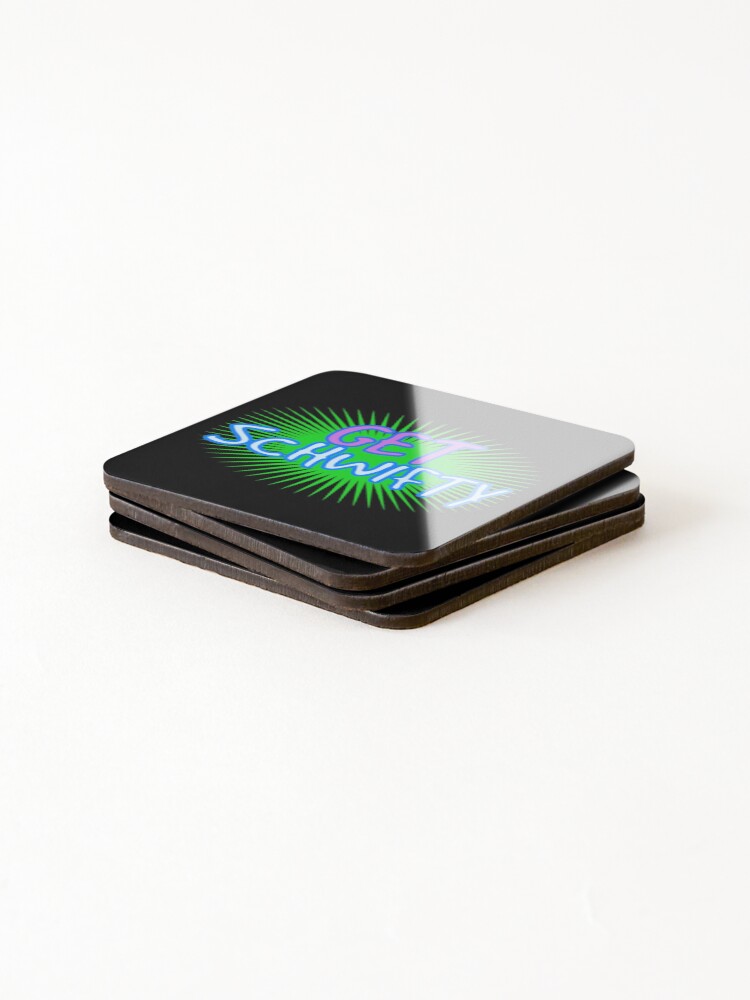 Alternate view of Get Schwifty, wubba lubba dub dub, Rick, Morty, Coasters (Set of 4)