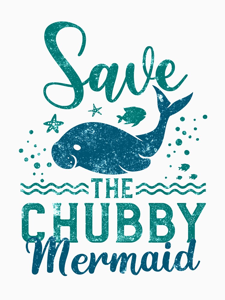 Save The Chubby Mermaids Cute Ocean Sea Creatures Manatee T Shirt For