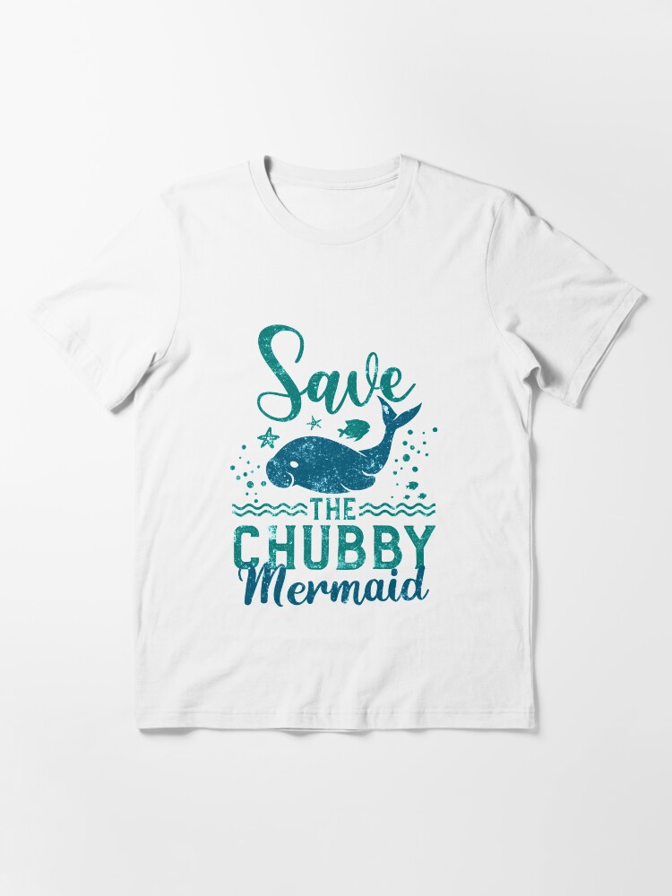 “Save The Chubby Mermaids Cute Ocean Sea Creatures Manatee” T-shirt for