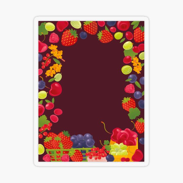 Fruits Market Transparent Sticker