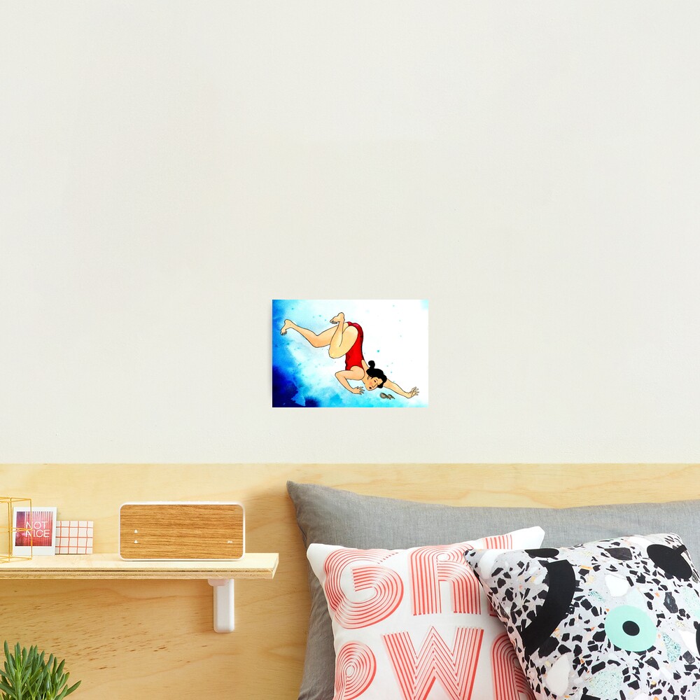 Mrs Hiroshige Diving At Julian Rocks Photographic Print