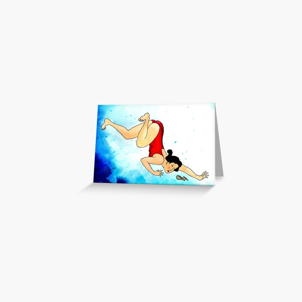 Mrs Hiroshige Diving At Julian Rocks Greeting Card