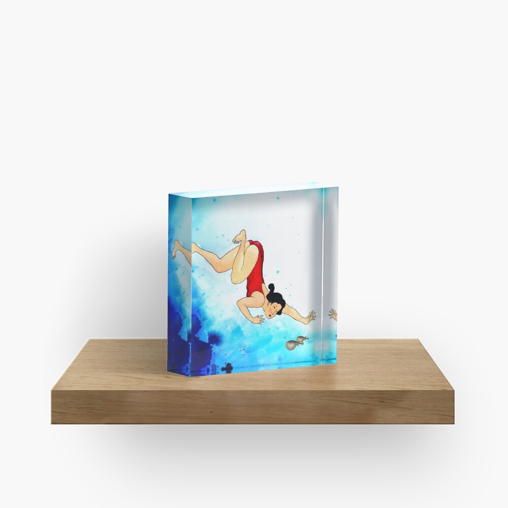 Mrs Hiroshige Diving At Julian Rocks Acrylic Block