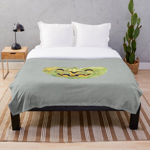 Item preview, Green Jack O' Lantern on Pale Grey designed and sold by STHoganArtist.