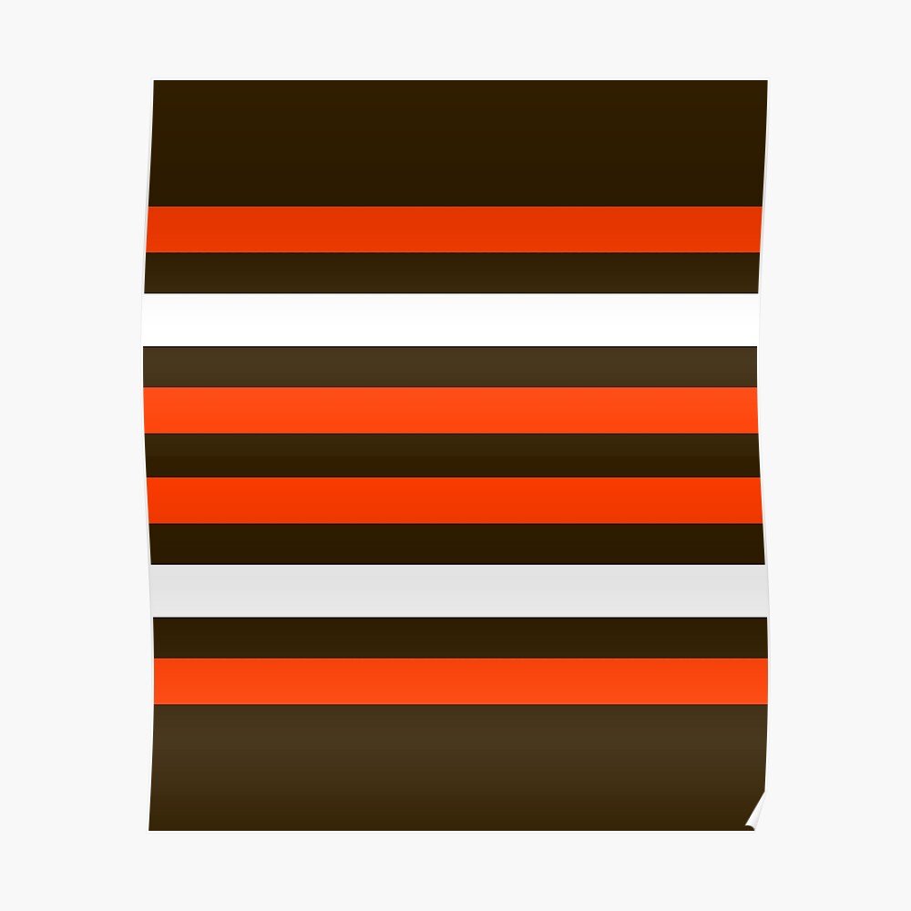 Cleveland Browns Stripe, Cleveland Football Orange  Sticker for