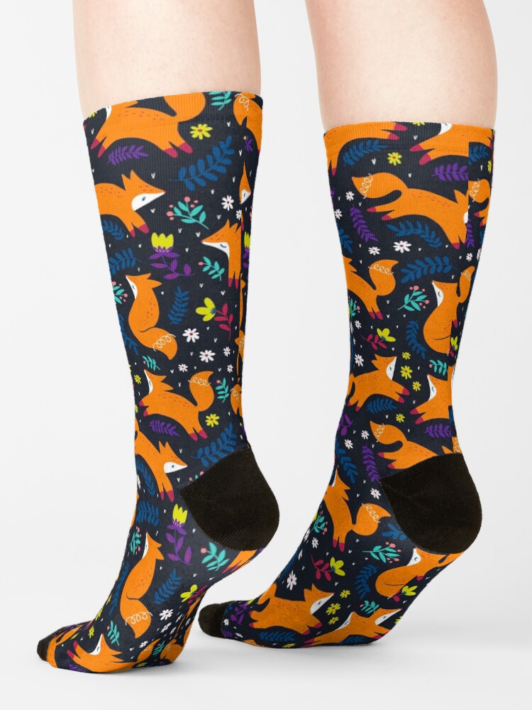 Alternate view of Frolicking Foxes Socks