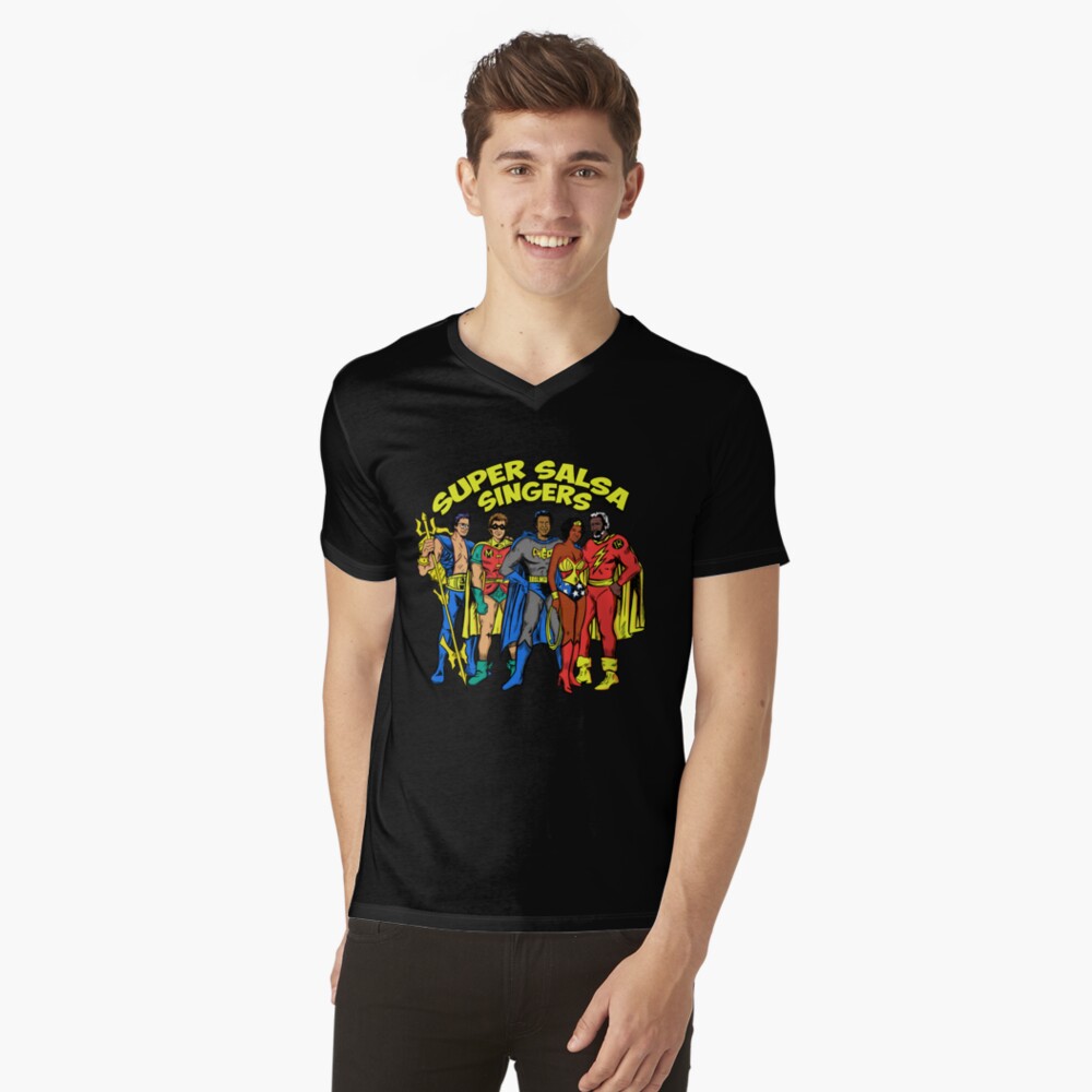 Vista previa del artículo con la obra «Camiseta de cuello en V», diseñado y vendido por LeoZitro.