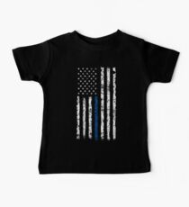 Blue Line (White) V2 Vertical Baby Tee
