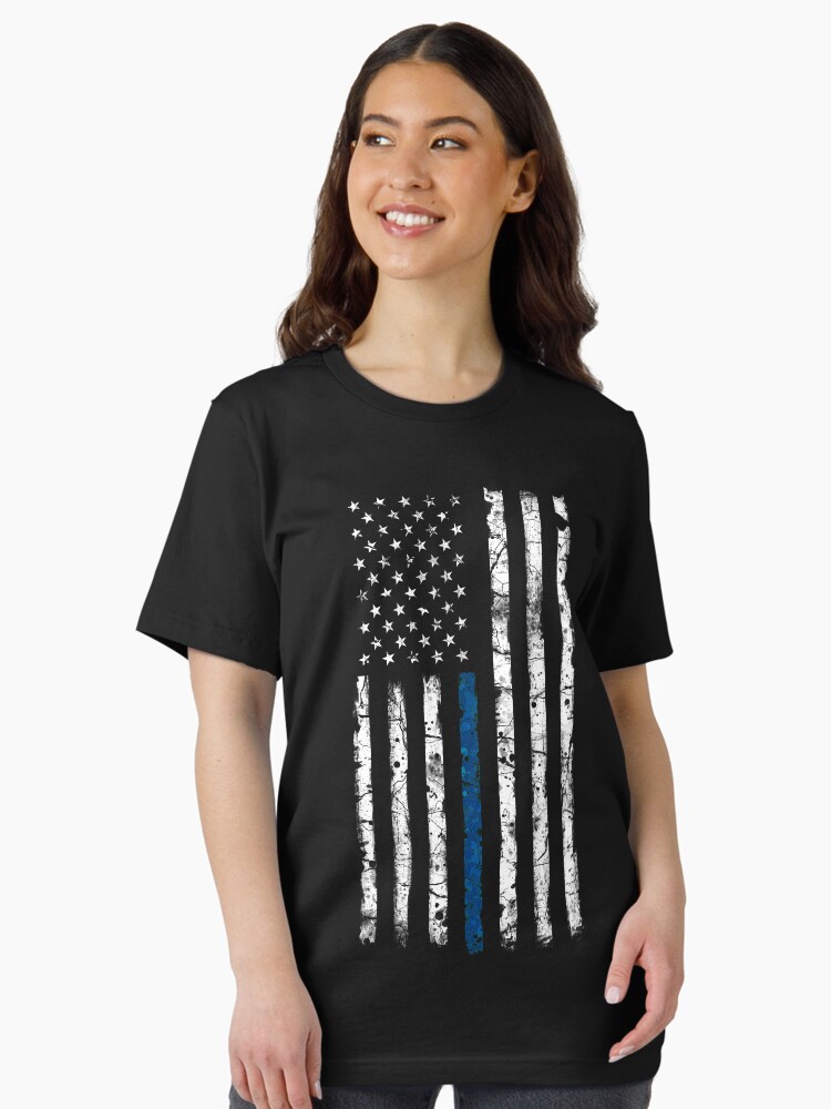 Thumbnail 2 of 7, Essential T-Shirt, Blue Line (White) V2 Vertical designed and sold by zingarostudios.