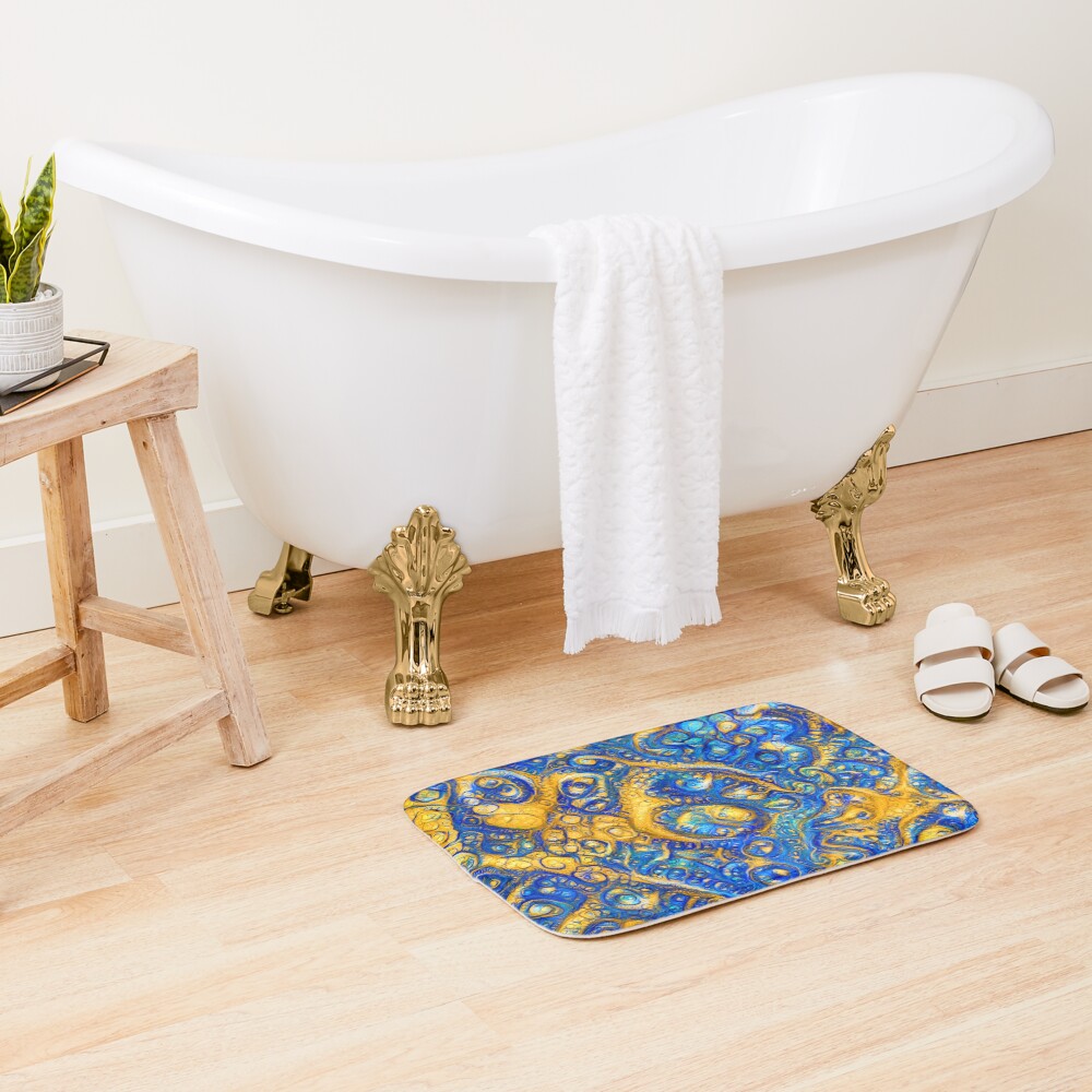 Deep Dream abstraction Bath Mat