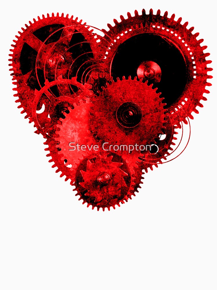 Steampunk Gears Red Heart by SC001