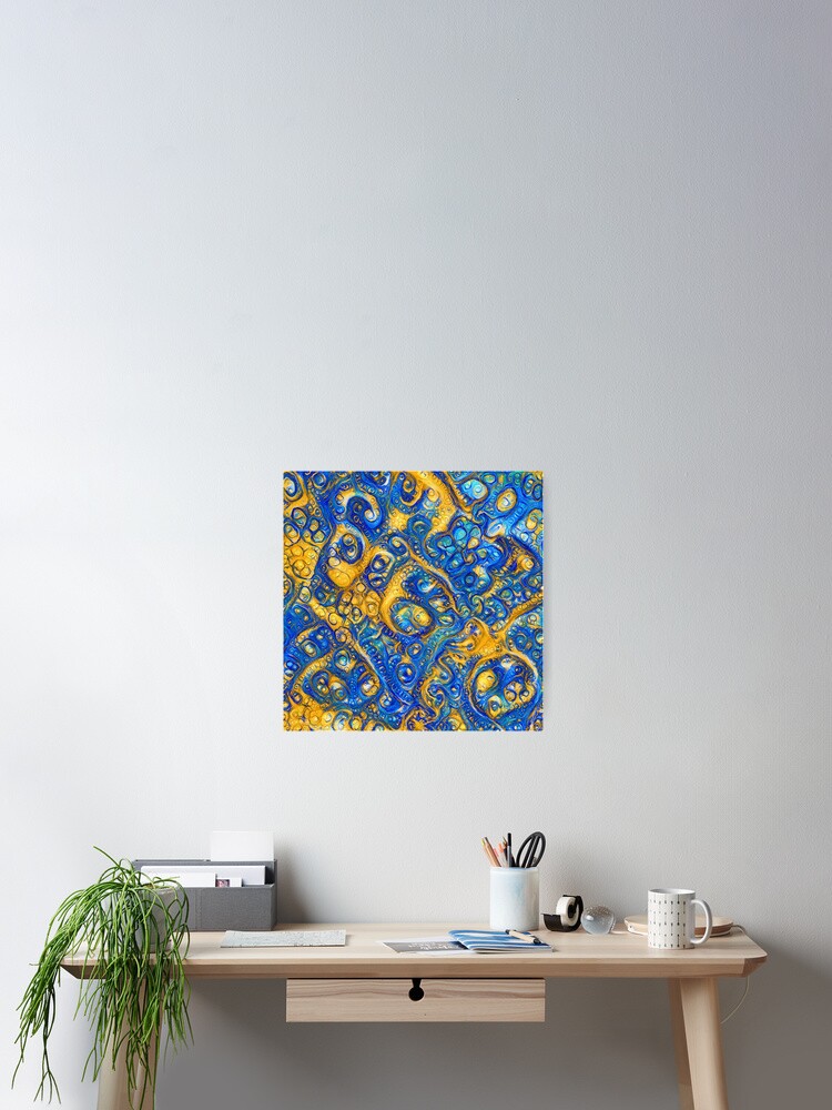 Thumbnail 2 of 3, Poster, Deep Dream abstraction designed and sold by blackhalt.
