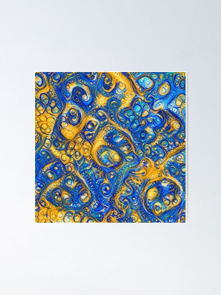 Thumbnail 1 of 3, Poster, Deep Dream abstraction designed and sold by blackhalt.