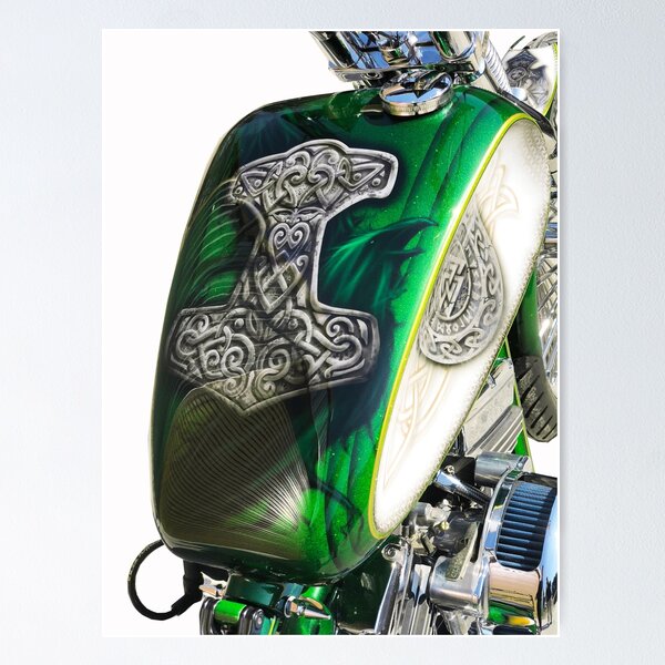 Item preview, GREEN VIKING BOBBER BUILD designed and sold by FMBCHOPPERS.