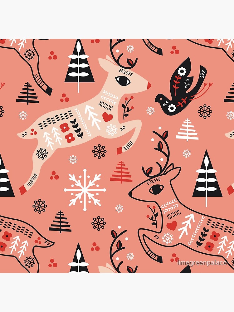 Holiday Folk in Pink Peppermint  by limegreenpalace
