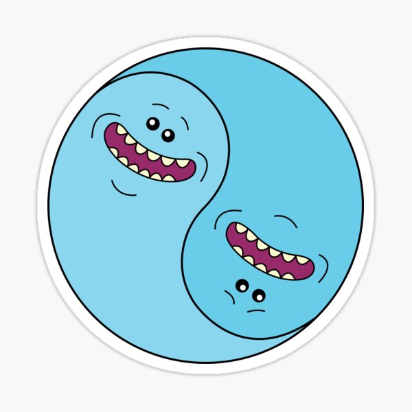 Mr. Meeseeks Yin Yang Sticker
