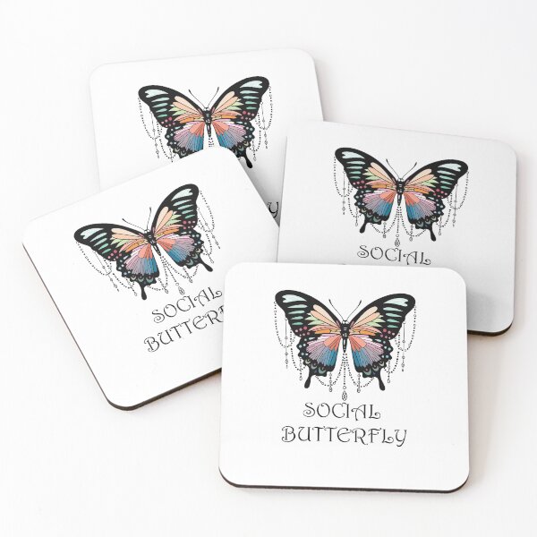 Item preview, Social Butterfly Funny and Cute Gift For Extroverted People  designed and sold by Kate Hyunsu Cho.
